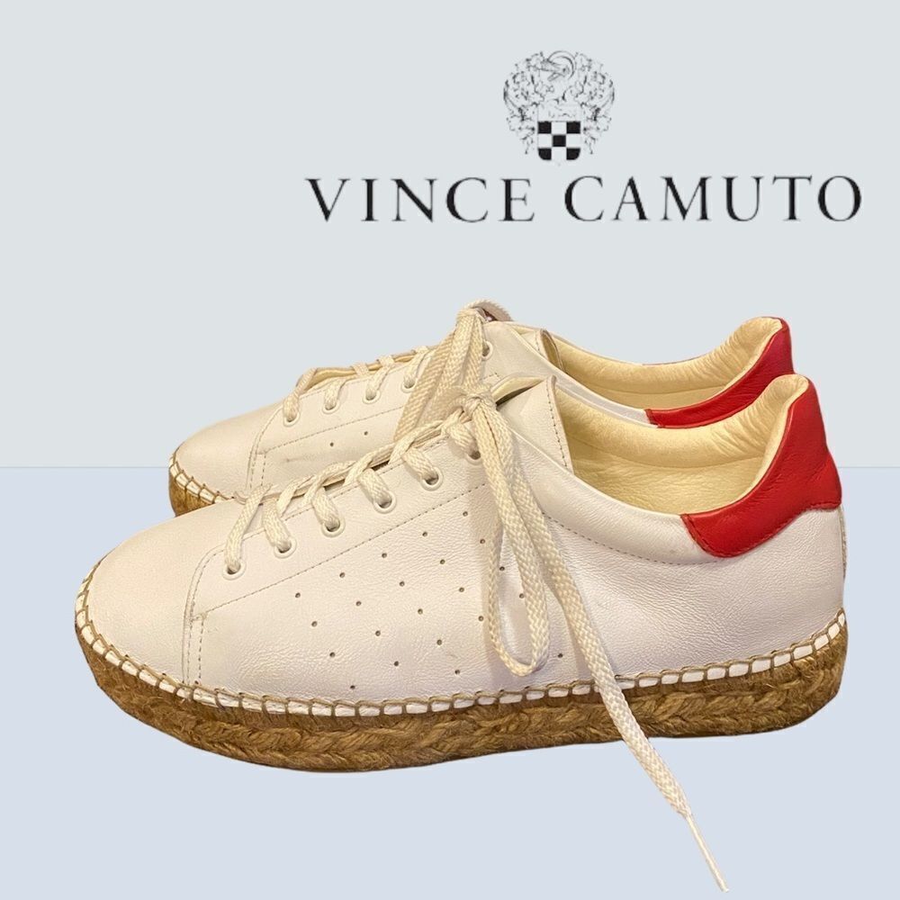 Vince Camuto Leather Espadrille Tie Sneakers 40 9